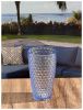 Diamond Cut Acrylic Glasses Drinking Set of 4 (19oz), Plastic Drinking Glasses, BPA Free Cocktail Glasses, Drinkware Set, Drinking Water Glasses