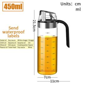 Cooking Seasoning Bottle; Oil Dispenser; Sauce Bottle (Capacity: 450ML)
