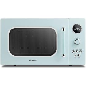 COMFEE' CM-M091AGN Retro Microwave with Multi-stage Cooking, 9 Preset Menus and Kitchen Timer, Mute Function, ECO Mode,0.9 cu.ft (Color: 0.9 Cu.Ft Green)