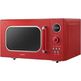 COMFEE' CM-M091AGN Retro Microwave with Multi-stage Cooking, 9 Preset Menus and Kitchen Timer, Mute Function, ECO Mode,0.9 cu.ft (Color: 0.9 Cu.Ft Red)