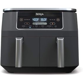 Ninja DZ201 Foodi 8 Quart 6-in-1 DualZone 2-Basket Air Fryer with 2 Independent Frying Baskets, Match Cook & Smart Finish (Color: 8 Quarts)