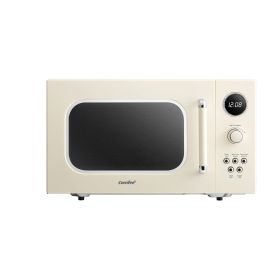 2024 New Retro Microwave Ovens with 9 Preset Programs, Fast Multi-stage Cooking (Color: 0.9 Cu.Ft Apricot)