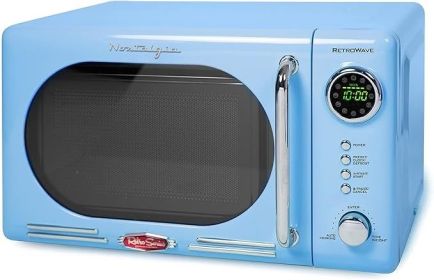 Microwave Oven, Compact Countertop - 0.7 Cu. Ft. - 700-Watts with LED Digital, Child Lock - Easy Clean Interior, Microwave Oven (Color: 0.7 Cu. Ft.Blue)