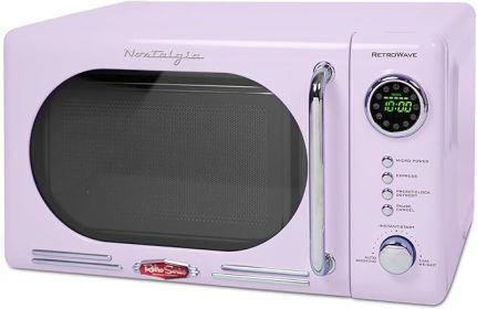 Microwave Oven, Compact Countertop - 0.7 Cu. Ft. - 700-Watts with LED Digital, Child Lock - Easy Clean Interior, Microwave Oven (Color: 0.7 Cu. Ft.Lavender)