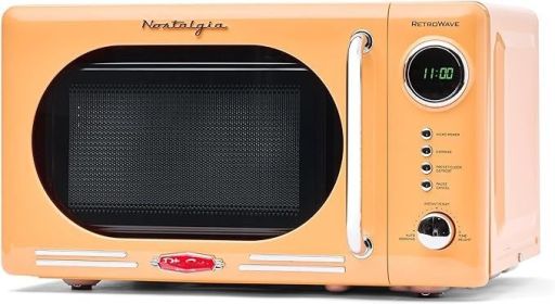 Microwave Oven, Compact Countertop - 0.7 Cu. Ft. - 700-Watts with LED Digital, Child Lock - Easy Clean Interior, Microwave Oven (Color: 0.7 Cu. Ft.Orange)