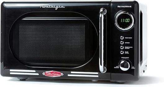 Microwave Oven, Compact Countertop - 0.7 Cu. Ft. - 700-Watts with LED Digital, Child Lock - Easy Clean Interior, Microwave Oven (Color: 0.7 Cu. Ft.Black)